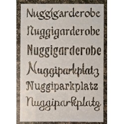Schablone " Nuggigarderobe "