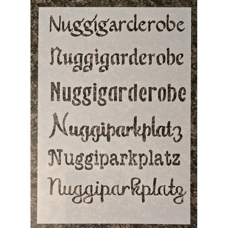 Schablone " Nuggigarderobe "