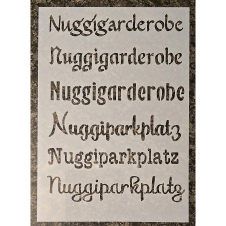 Schablone " Nuggigarderobe "