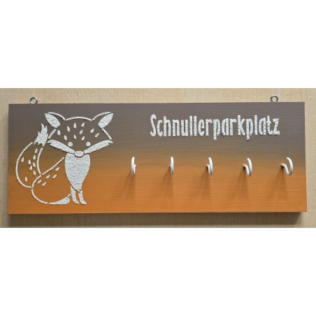Schnullerparkplatz Fuchs braun/orange