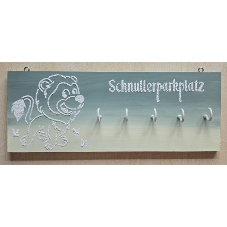 Schnullerparkplatz Löwe salbei/hellgelb