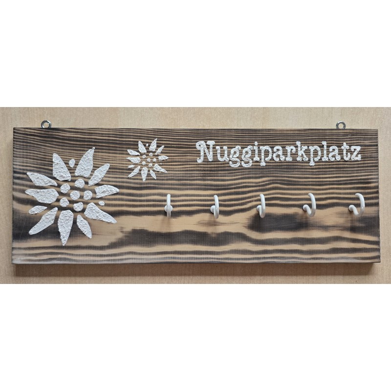 Nuggiparkplatz Edelweiss geflammt/weiss
