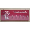 Schnullerparkplatz Teddybär rot/rosa