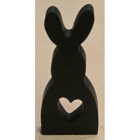 Beton Hase schwarz