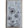 Serviette Pusteblume schwarz/weiss