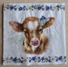 Serviette Kalb/Edelweiss/Enzian