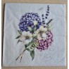Serviette Hortensien flieder/rosa