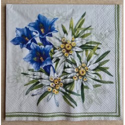 Servietten Enzian/Edelweiss