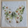Serviette Schmetterling grün/taupe