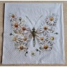 Serviette Schmetterling grün/taupe