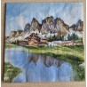 Serviette Berge/Haus/See