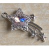 Metall Anhänger Stern silber-regenbogen