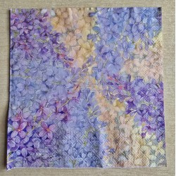 Serviette Blumen flieder/lachs/magenta