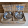 Hundenapf  " Hundebistro " natur/hellblau