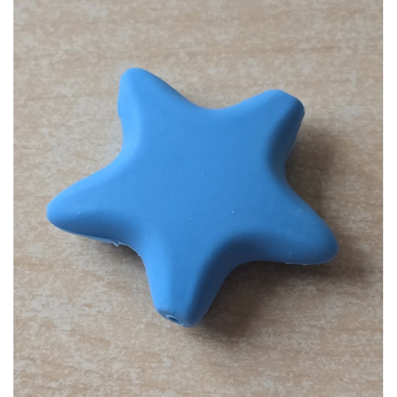 Silikon Stern Perle blau