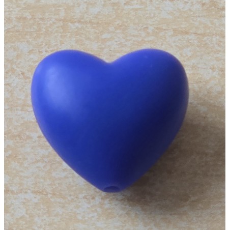 Silikon Herz Perle blau