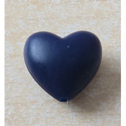 Silikon Herz Perle dunkelblau
