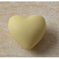 Silikon Herz Perle vanille