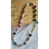 Kette mit Würfel-Perlen bunt