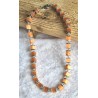Kette mit Würfel-Perlen orange