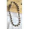 Kette mit Würfel-Perlen braun