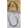 Kette mit Würfel-Perlen rosa