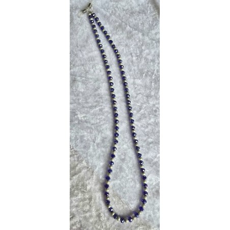Kette Brillenhalter blau/silber