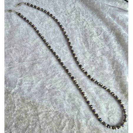 Kette Brillenhalter braun/silber