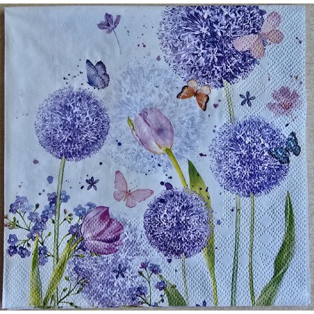 Serviette Pusteblume violette