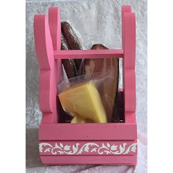 Holz Kistchen Kaninchen gross coralle