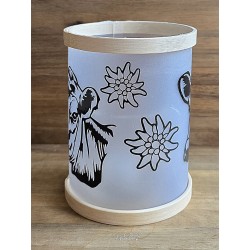 Teelicht rund Kuhkopf/Edelweiss