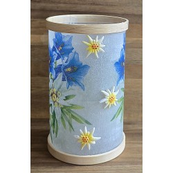 Teelicht rund Edelweiss/Enzian