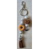 Schlüsselanhänger Margrite/orange/braun