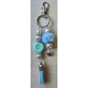Schlüsselanhänger Margrite/mint/hellblau