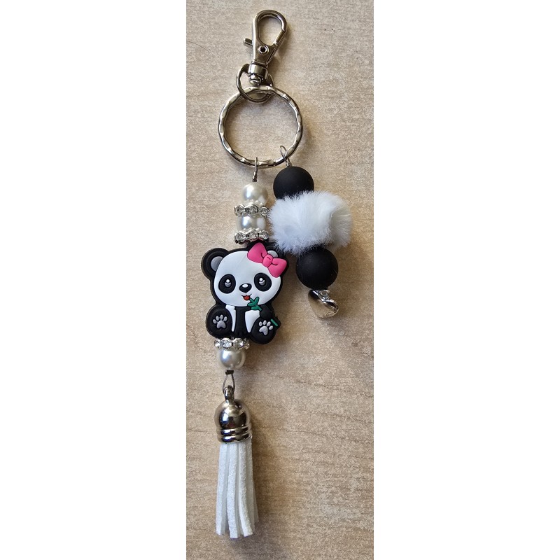 Schlüsselanhänger Panda/pink