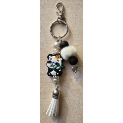 Schlüsselanhänger Panda/gelb