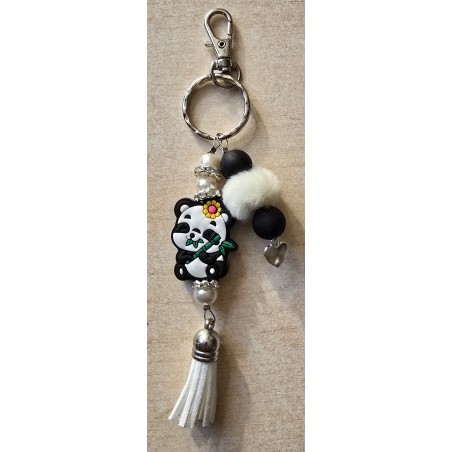 Schlüsselanhänger Panda/gelb