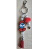 Schlüsselanhänger Schlumpf/rot/weiss