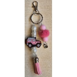 Schlüsselanhänger Jeep/rosa
