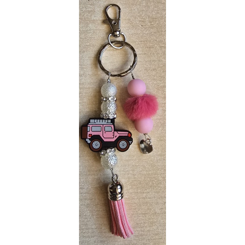 Schlüsselanhänger Jeep/rosa