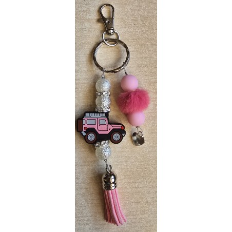 Schlüsselanhänger Jeep/rosa