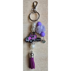 Schlüsselanhänger Lastwagen/magenta/lila