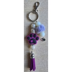 Schlüsselanhänger Pfote/magenta/lila