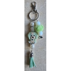Schlüsselanhänger Hund/salbeigrün