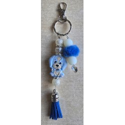 Schlüsselanhänger Hund/blau
