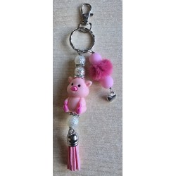 Schlüsselanhänger Schwein/rosa/pink