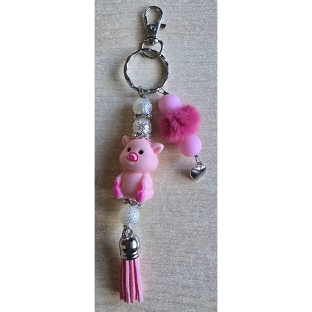 Schlüsselanhänger Schwein/rosa/pink