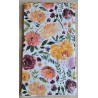 Serviette Blumen orange/weinrot/gelb