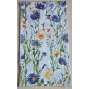 Serviette Blumen blau/gelb
