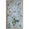 Serviette Blumen grün/weiss